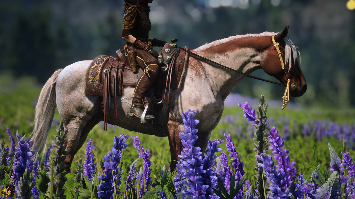 Flaxen Roan Thoroughbred in RedM